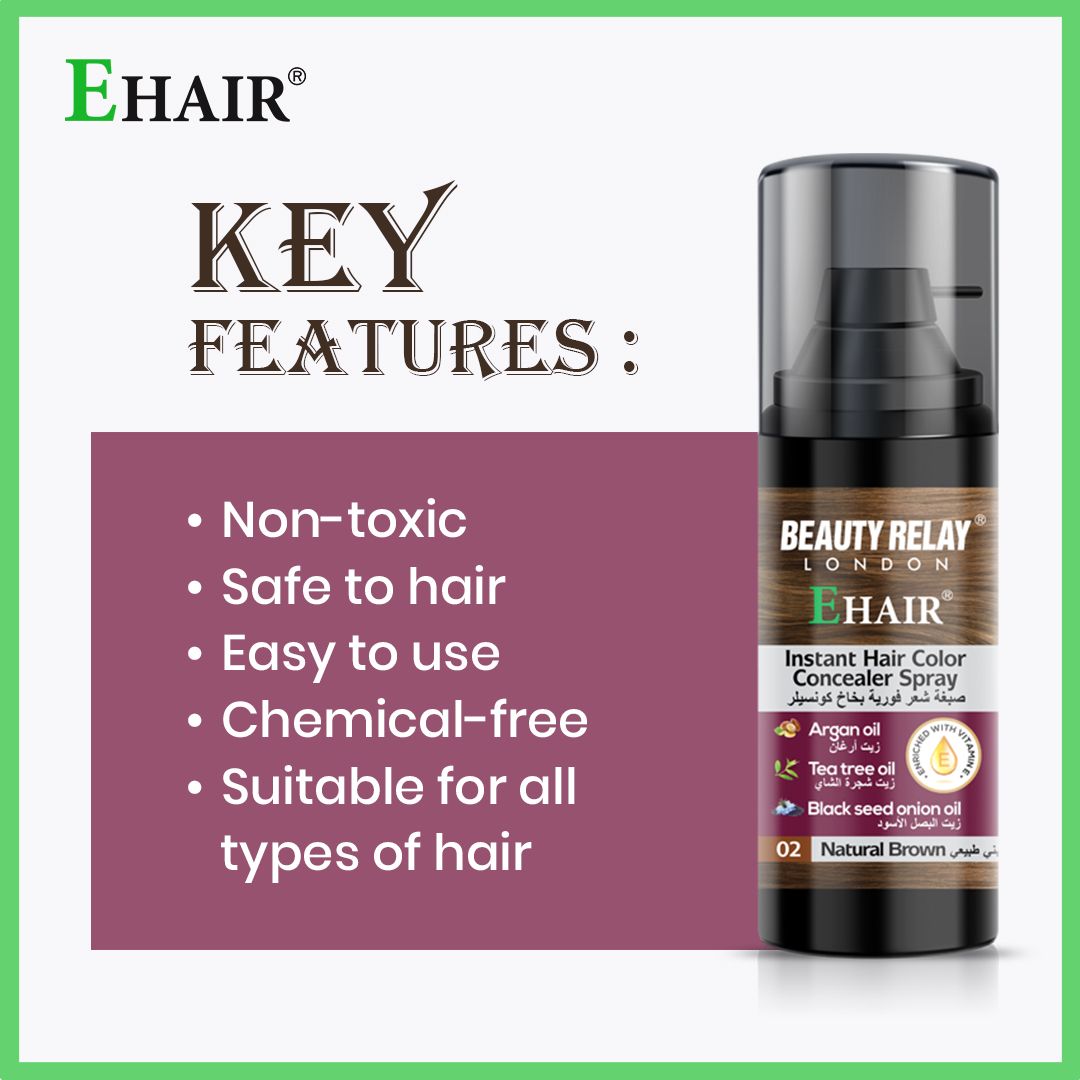 Instant Hair Color Spray (Natural Brown) - 40ml